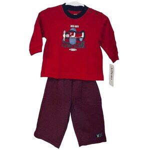 Carters - NWT 9mo 2pc navy blue & red airplane-themed pant set